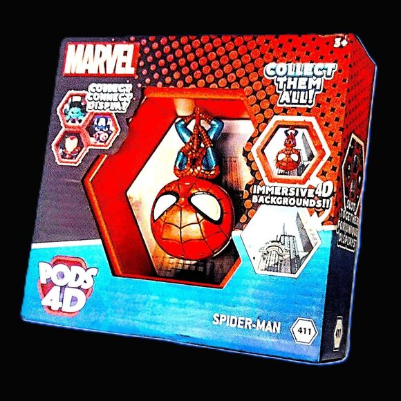 WOW! PODS 4D SPIDERMAN #411 Collectable (Marvel) Hex Pod Connectable Display NEW - Picture 5 of 5